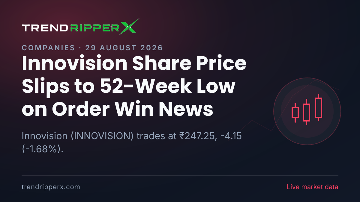 Innovision Share Price Slips to 52-Week Low on Order Win News — What It Means for Investors