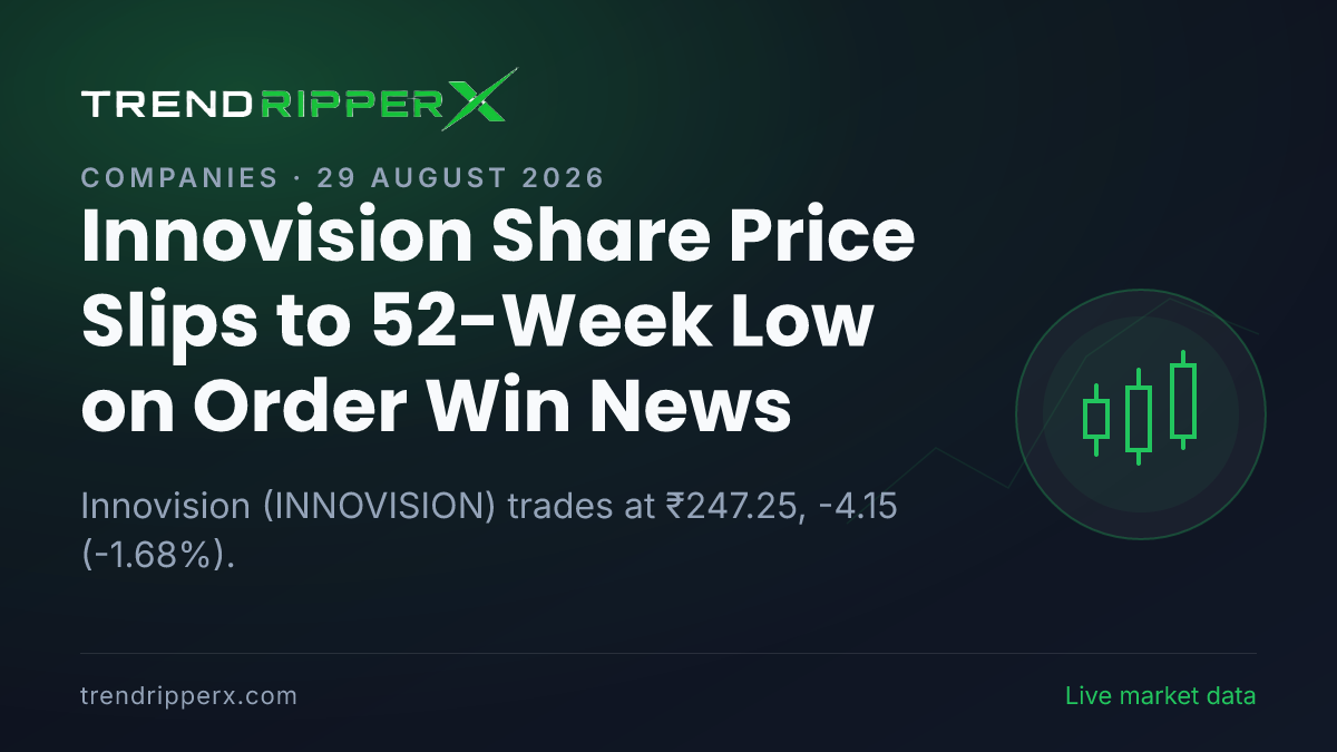 Innovision Share Price Slips to 52-Week Low on Order Win News — What It Means for Investors