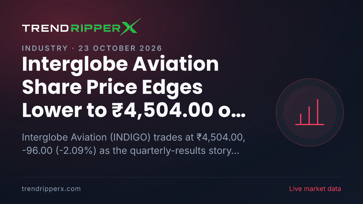 Interglobe Aviation Share Price Edges Lower to ₹4,504.00 on Quarterly Results News — What It Means for Investors