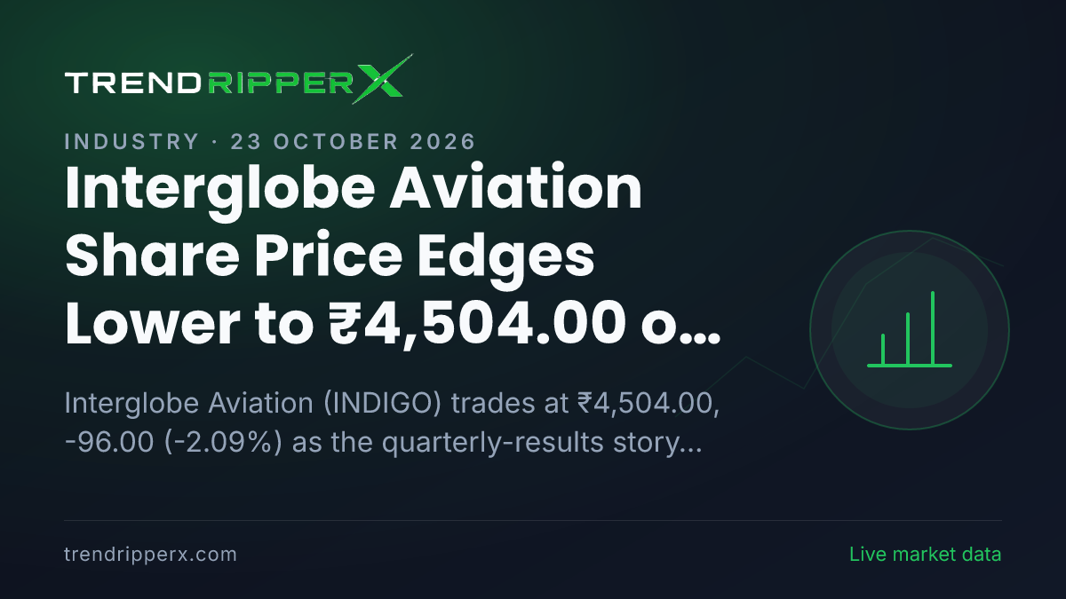 Interglobe Aviation Share Price Edges Lower to ₹4,504.00 on Quarterly Results News — What It Means for Investors