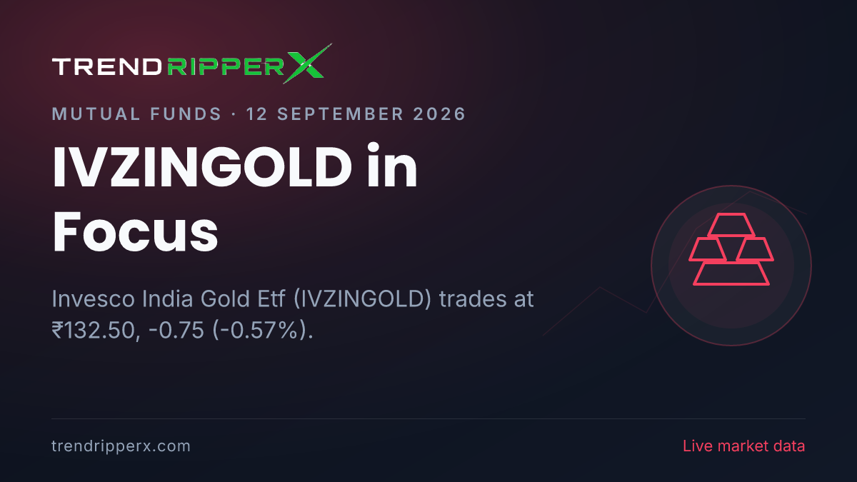 IVZINGOLD in Focus: Invesco India Gold Etf Share Price Sees 2.2x Volume Spike on Rising Newsflow