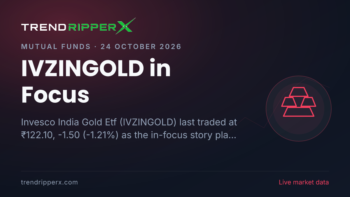 IVZINGOLD in Focus: Invesco India Gold Etf Share Price Closed Lower at ₹122.10 in the News Today