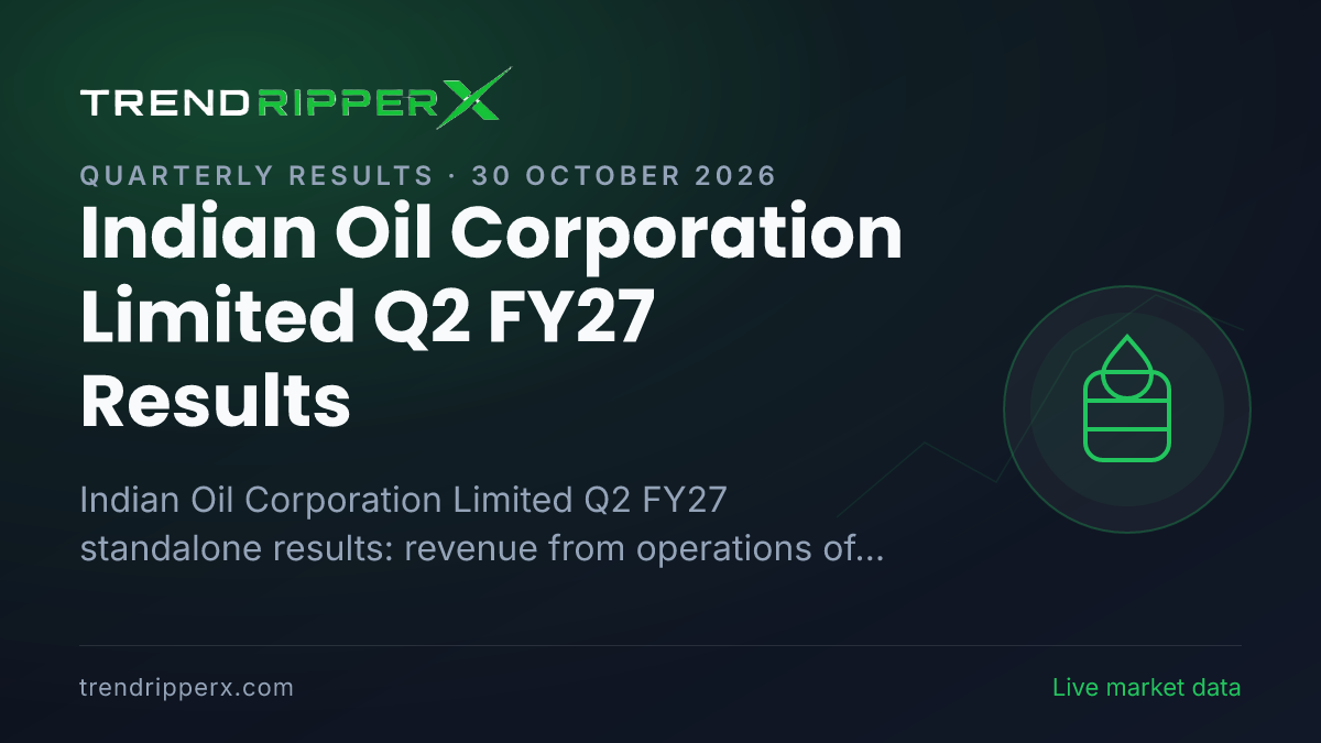 Indian Oil Corporation Limited Q2 FY27 Results: Net Profit ₹21,630 cr