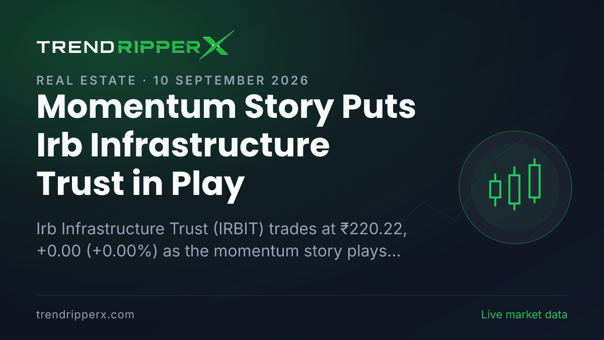 Momentum Story Puts Irb Infrastructure Trust in Play: Share Price Trades Flat at ₹220.22, and Here Is the Arithmetic