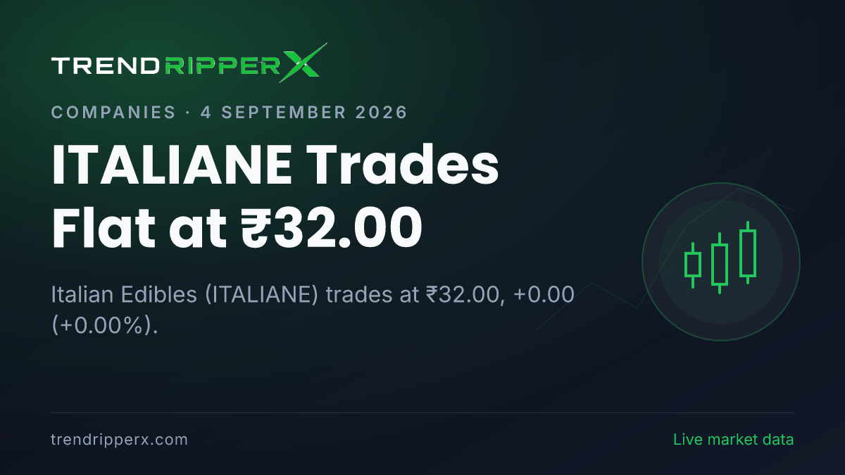 ITALIANE Trades Flat at ₹32.00: Inside the Regulatory Story Moving Italian Edibles Shares