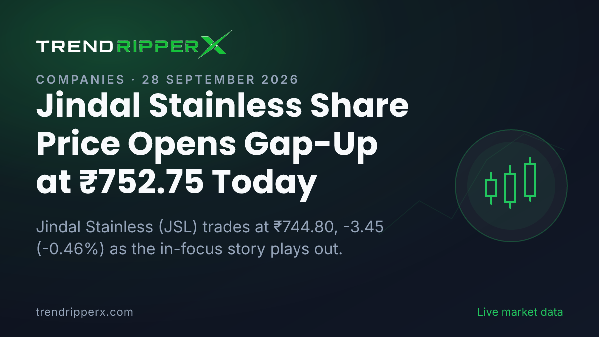 Jindal Stainless Share Price Opens Gap-Up at ₹752.75 Today — Volumes, 52-Week Range and What to Watch Next
