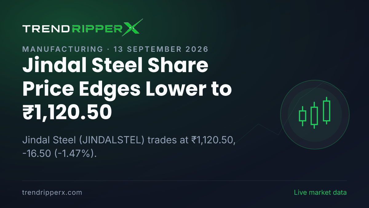 Jindal Steel Share Price Edges Lower to ₹1,120.50: What Is Driving JINDALSTEL Today, and the Levels That Matter