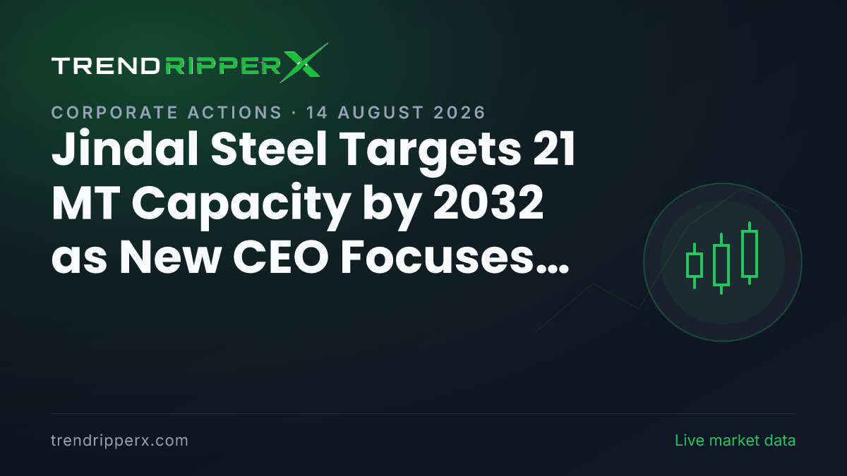 Jindal Steel Targets 21 MT Capacity by 2032 as New CEO Focuses on Stability and Specialised Steel