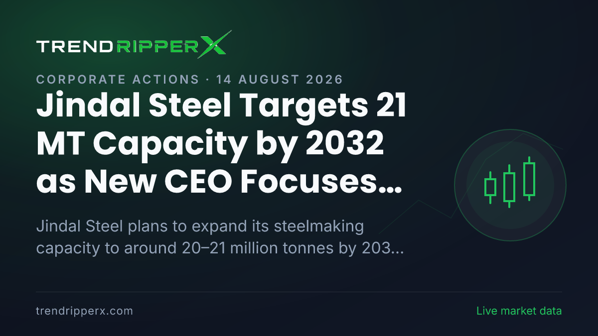 Jindal Steel Targets 21 MT Capacity by 2032 as New CEO Focuses on Stability and Specialised Steel