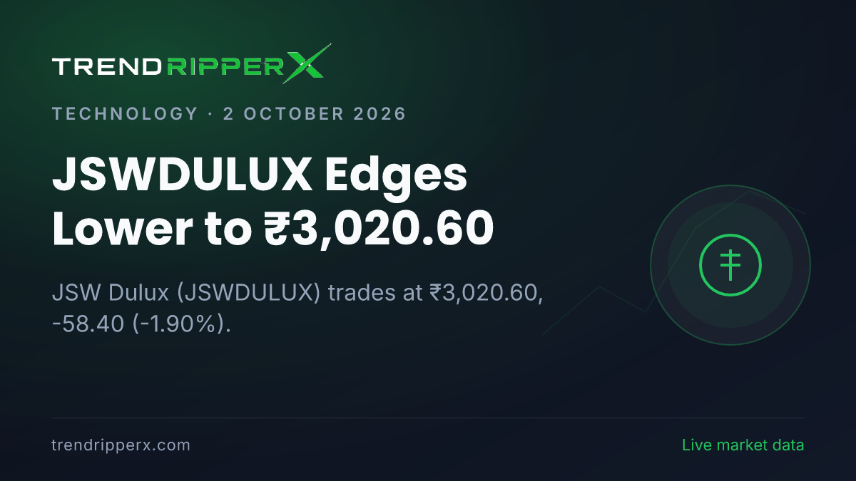 JSWDULUX Edges Lower to ₹3,020.60: Inside the Corporate Action Story Moving JSW Dulux Shares