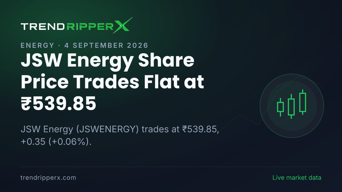 JSW Energy Share Price Trades Flat at ₹539.85: What Is Driving JSWENERGY Today, and the Levels That Matter