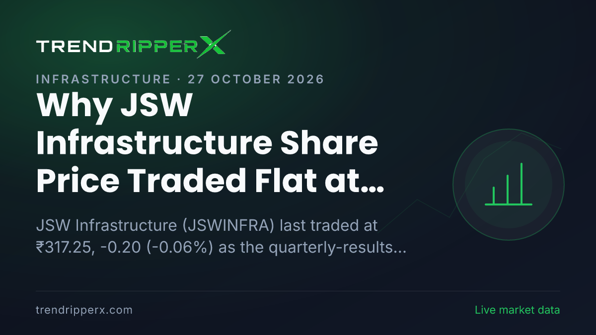 Why JSW Infrastructure Share Price Traded Flat at ₹317.25 After Today's Close: the Quarterly Results Trigger, Explained