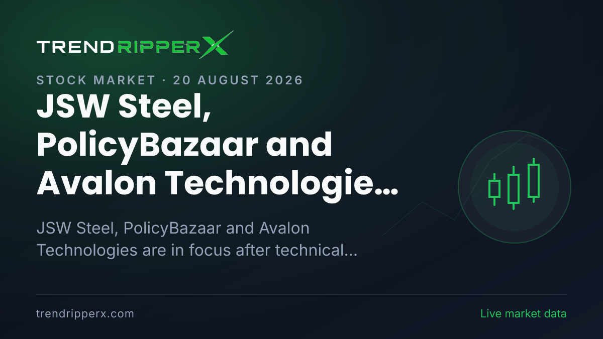 JSW Steel, PolicyBazaar and Avalon Technologies in Focus: Technical Levels Highlighted for August 20