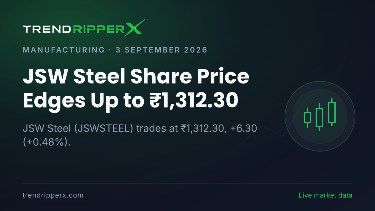 JSW Steel Share Price Edges Up to ₹1,312.30: What Is Driving JSWSTEEL Today, and the Levels That Matter