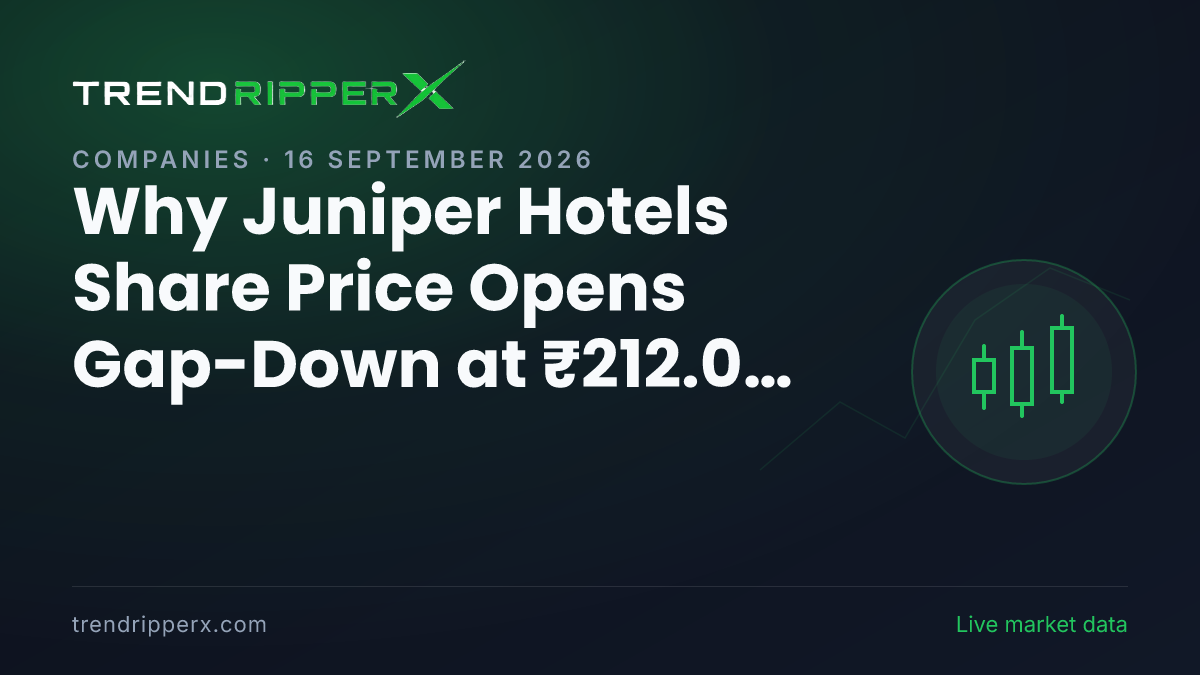 Why Juniper Hotels Share Price Opens Gap-Down at ₹212.00 Today: the M&A Trigger, Explained
