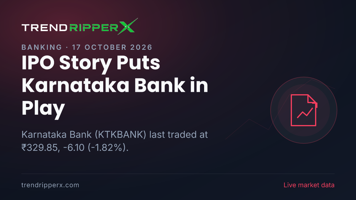 IPO Story Puts Karnataka Bank in Play: Share Price Closed Lower at ₹329.85, and Here Is the Arithmetic