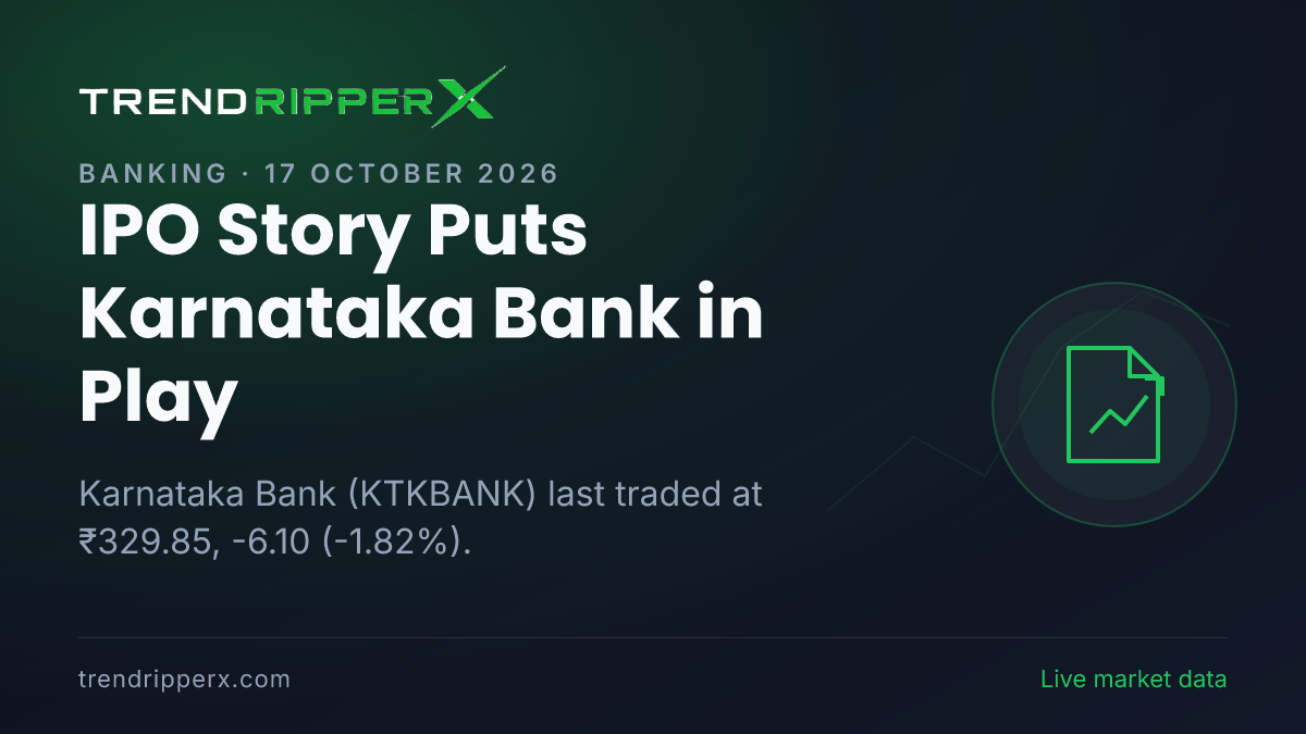 IPO Story Puts Karnataka Bank in Play: Share Price Closed Lower at ₹329.85, and Here Is the Arithmetic