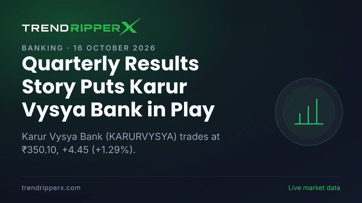 Quarterly Results Story Puts Karur Vysya Bank in Play: Share Price Sees 3.9x Volume Spike, and Here Is the Arithmetic