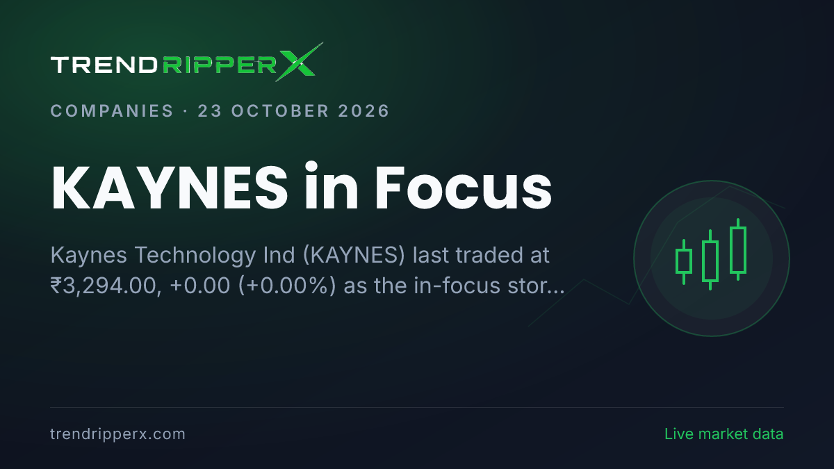 KAYNES in Focus: Kaynes Technology Ind Share Price Traded Flat at ₹3,294.00 in the News Today