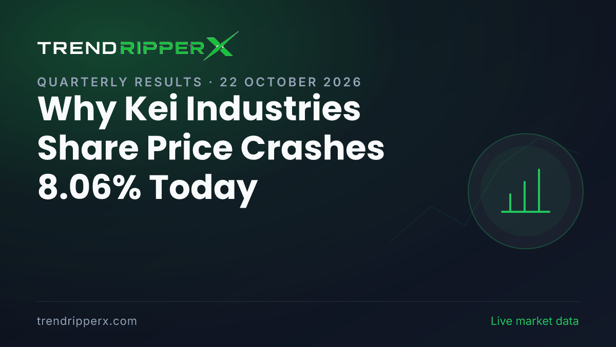 Why Kei Industries Share Price Crashes 8.06% Today: the Quarterly Results Trigger, Explained