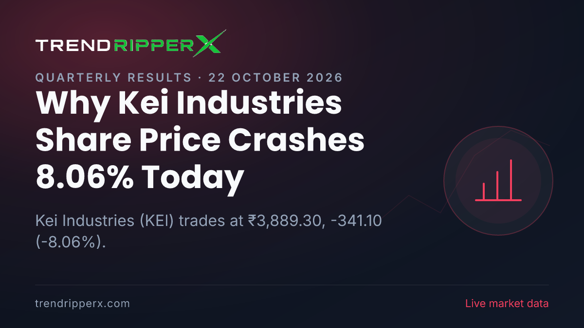 Why Kei Industries Share Price Crashes 8.06% Today: the Quarterly Results Trigger, Explained
