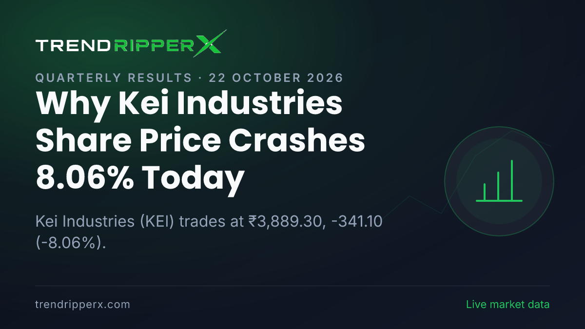 Why Kei Industries Share Price Crashes 8.06% Today: the Quarterly Results Trigger, Explained