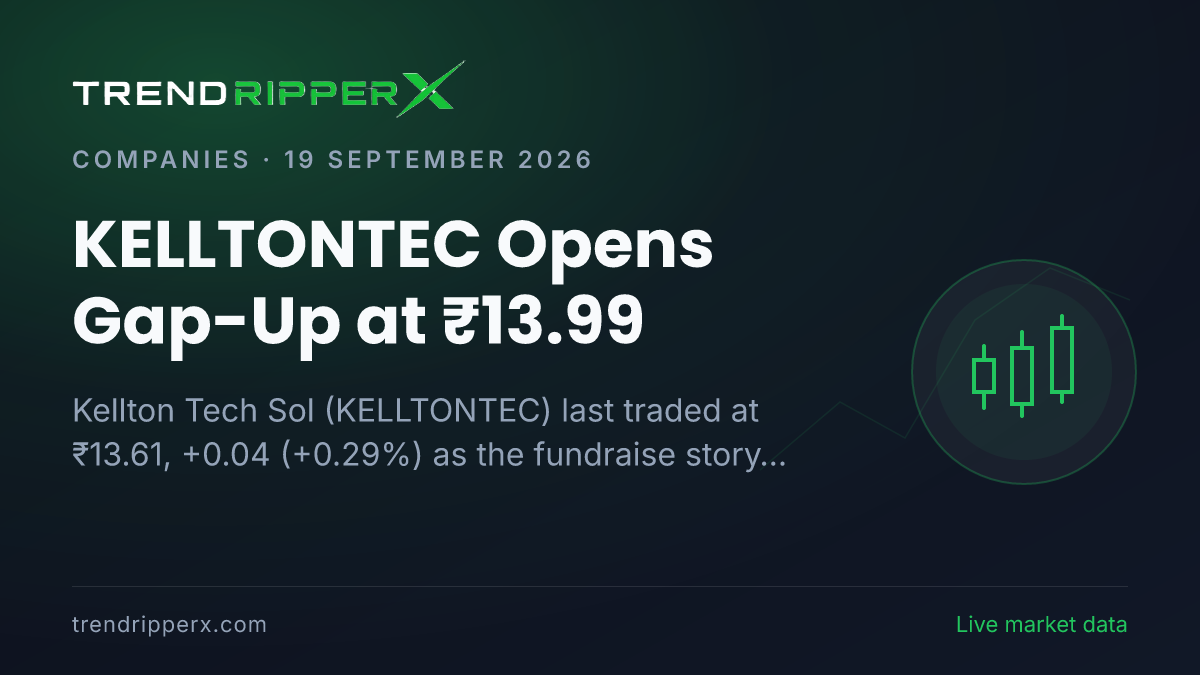 KELLTONTEC Opens Gap-Up at ₹13.99: Inside the Fundraise Story Moving Kellton Tech Sol Shares