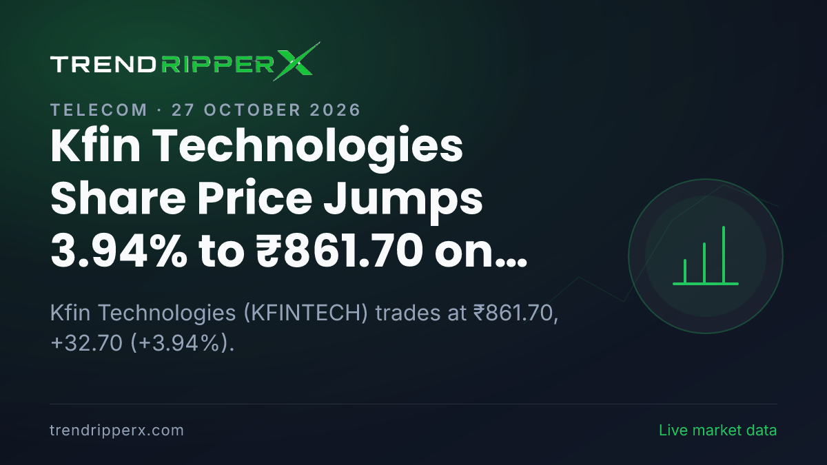 Kfin Technologies Share Price Jumps 3.94% to ₹861.70 on Quarterly Results News — What It Means for Investors