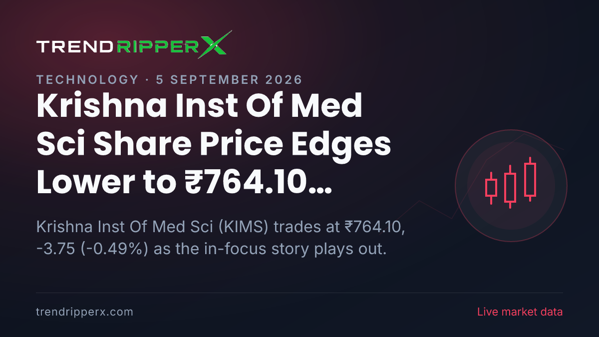 Krishna Inst Of Med Sci Share Price Edges Lower to ₹764.10 Today — Volumes, 52-Week Range and What to Watch Next