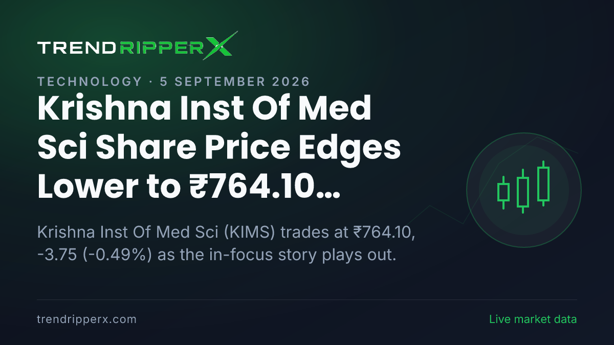 Krishna Inst Of Med Sci Share Price Edges Lower to ₹764.10 Today — Volumes, 52-Week Range and What to Watch Next