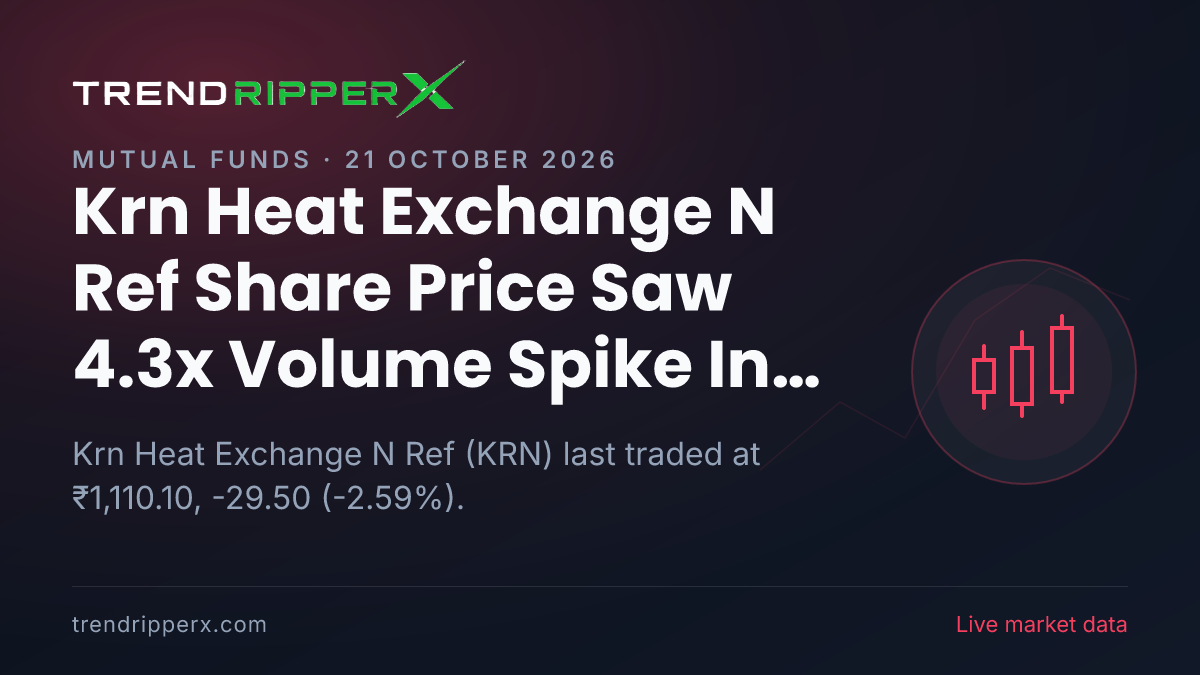 Krn Heat Exchange N Ref Share Price Saw 4.3x Volume Spike In Tuesday's Session — Volumes, 52-Week Range and What to Watch Next