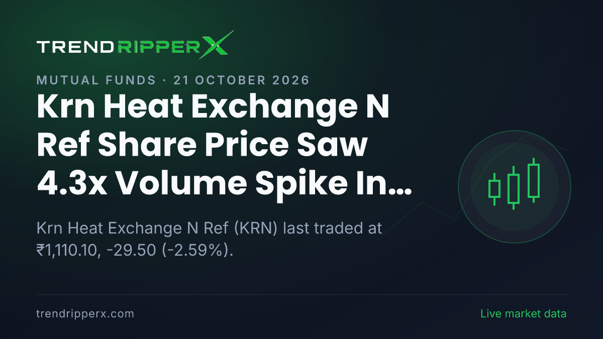 Krn Heat Exchange N Ref Share Price Saw 4.3x Volume Spike In Tuesday's Session — Volumes, 52-Week Range and What to Watch Next
