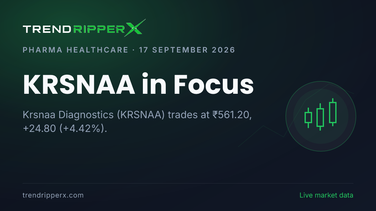 KRSNAA in Focus: Krsnaa Diagnostics Share Price Jumps 4.42% to ₹561.20 on Rising Newsflow