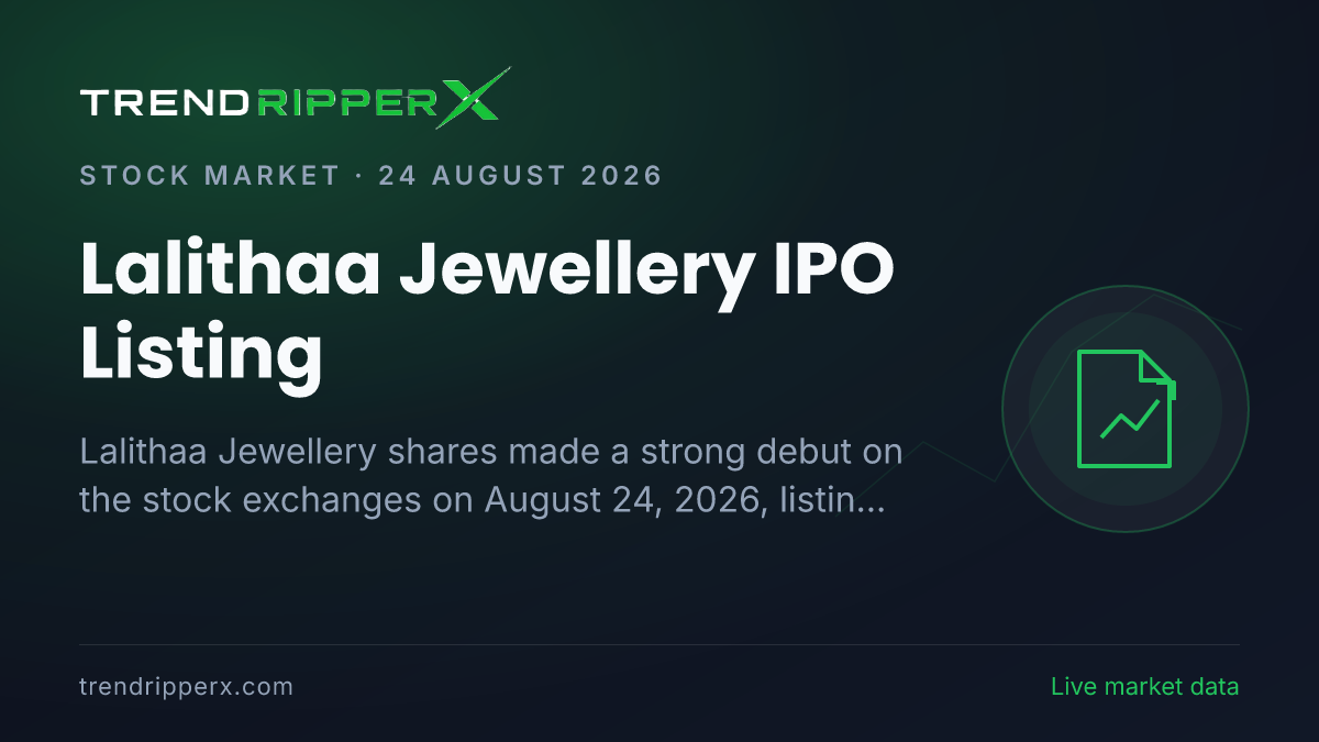 Lalithaa Jewellery IPO Listing: Shares Debut at 32% Premium Over Issue Price