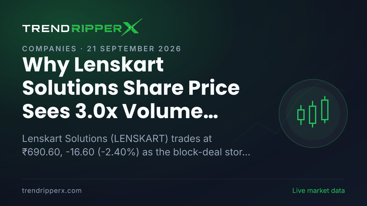 Why Lenskart Solutions Share Price Sees 3.0x Volume Spike Today: the Block Deal Trigger, Explained