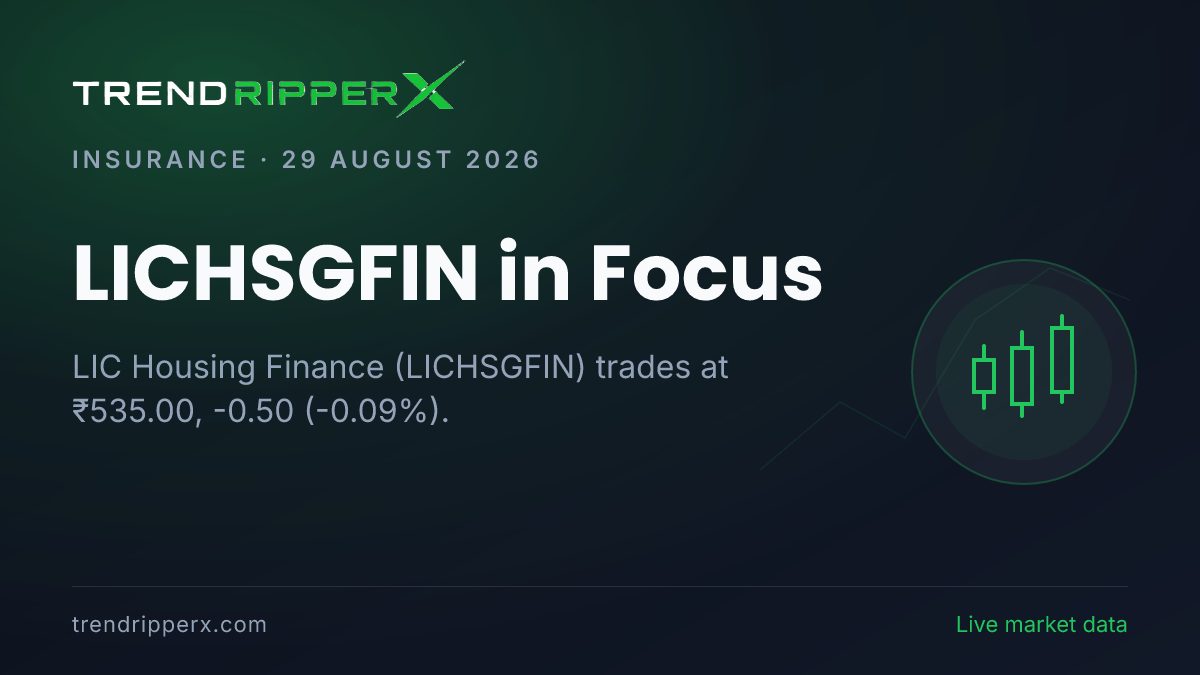 LICHSGFIN in Focus: LIC Housing Finance Share Price Trades Flat at ₹535.00 on Rising Newsflow