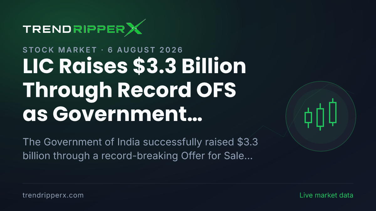 LIC Raises $3.3 Billion Through Record OFS as Government Executes Surprise Share Sale