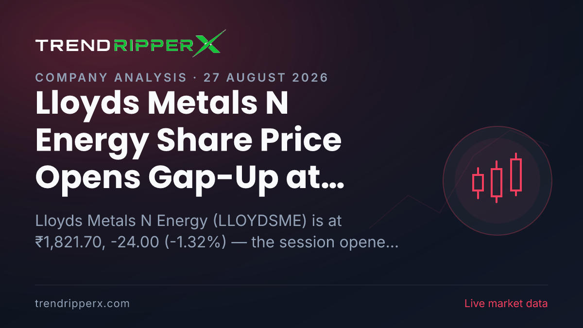 Lloyds Metals N Energy Share Price Opens Gap-Up at ₹1,851.90 as Newsflow Builds Around the Stock