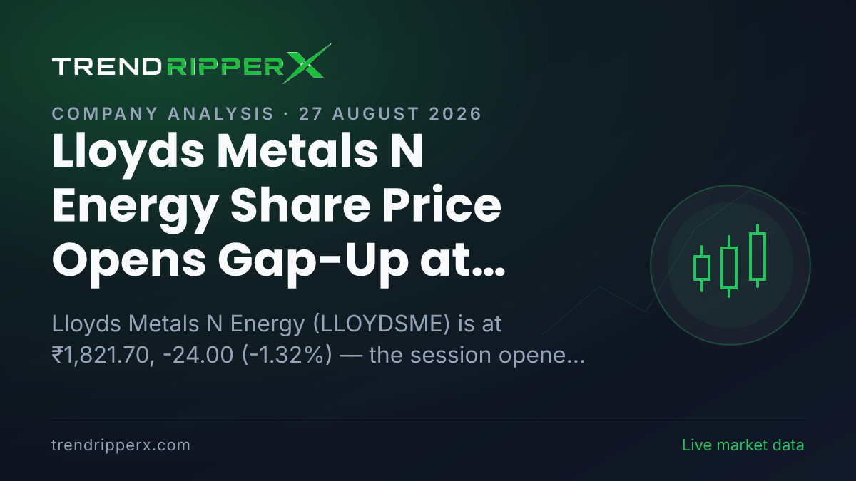 Lloyds Metals N Energy Share Price Opens Gap-Up at ₹1,851.90 as Newsflow Builds Around the Stock