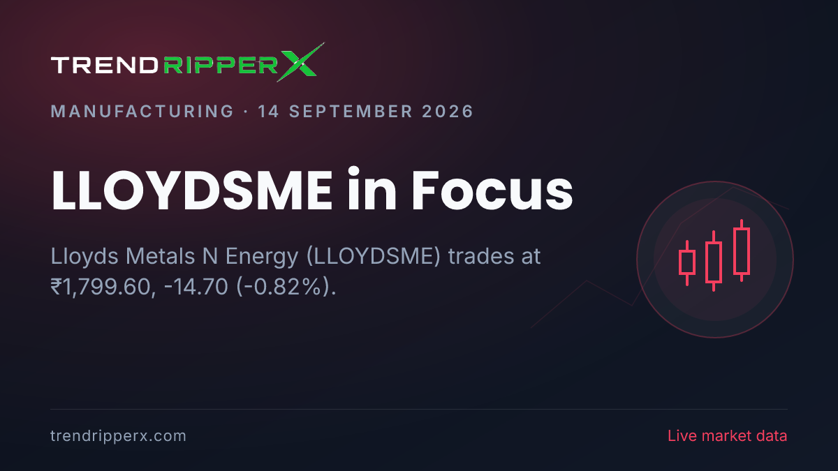 LLOYDSME in Focus: Lloyds Metals N Energy Share Price Edges Lower to ₹1,799.60 on Rising Newsflow