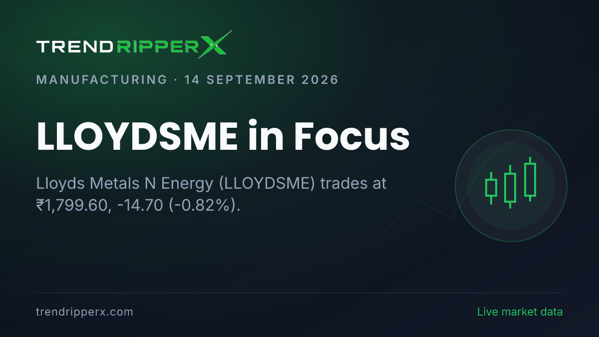 LLOYDSME in Focus: Lloyds Metals N Energy Share Price Edges Lower to ₹1,799.60 on Rising Newsflow