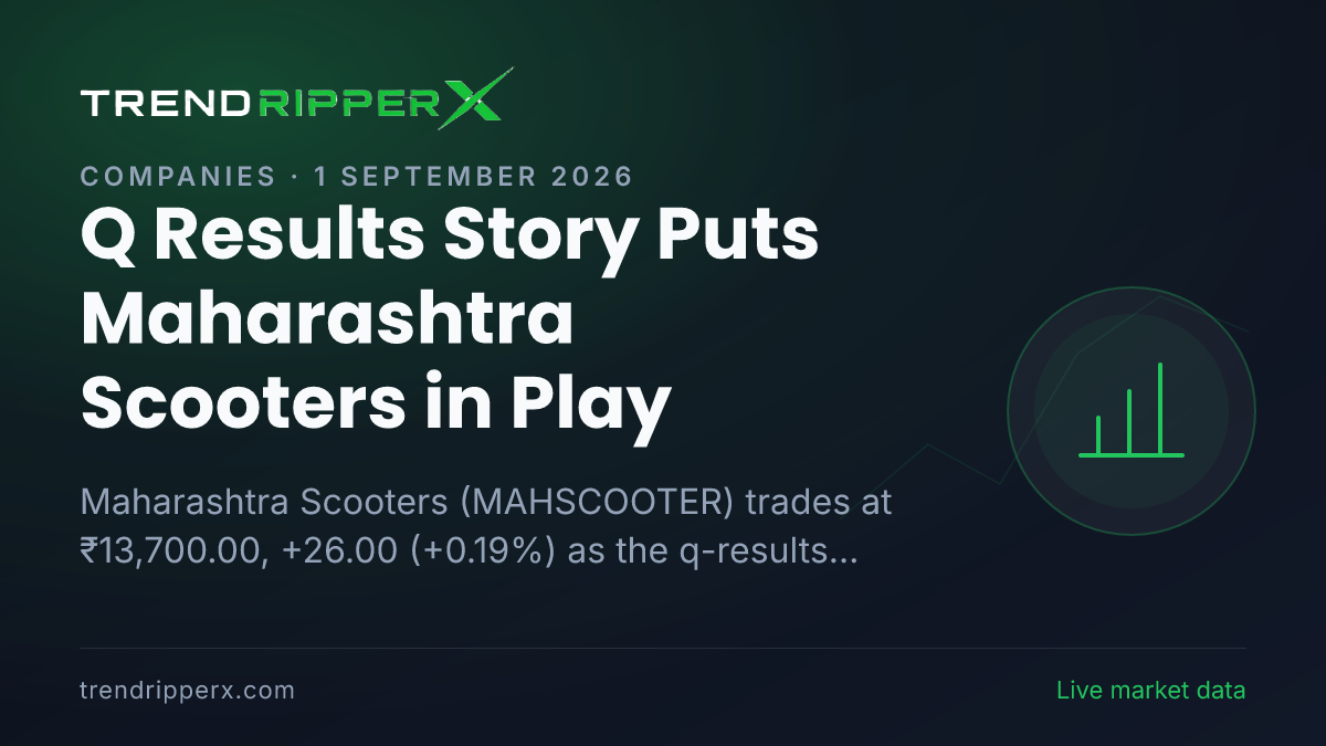 Q Results Story Puts Maharashtra Scooters in Play: Share Price Trades Flat at ₹13,700.00, and Here Is the Arithmetic