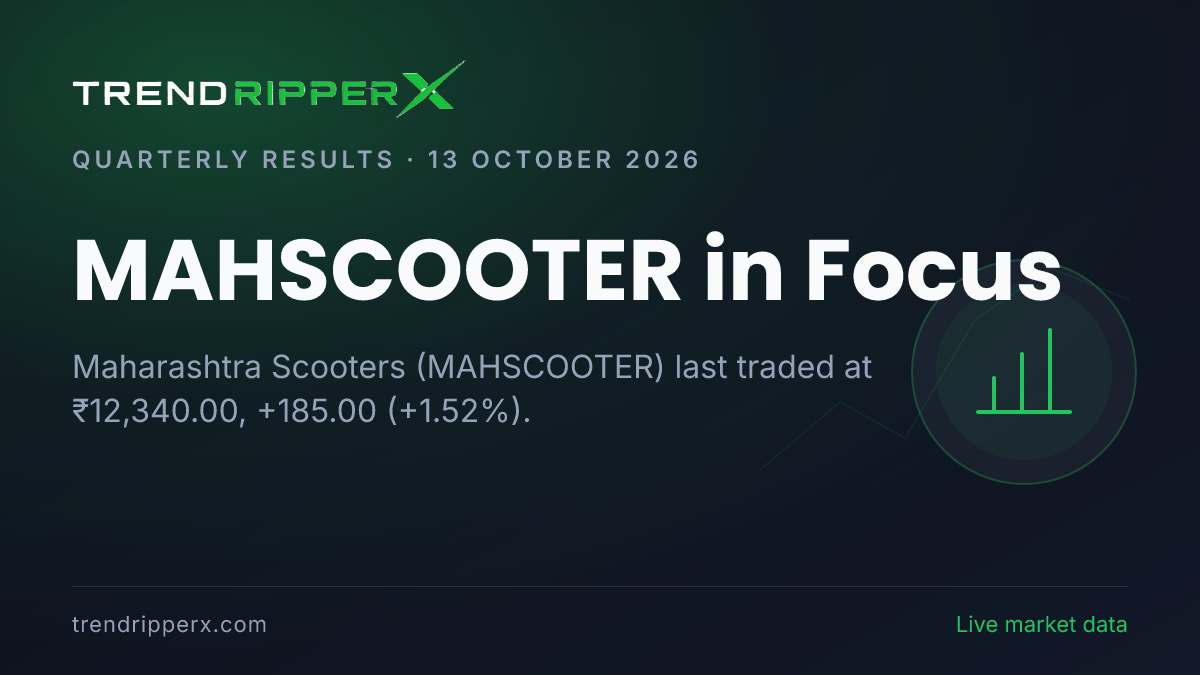 MAHSCOOTER in Focus: Maharashtra Scooters Share Price Closed Higher at ₹12,340.00 in the News Today