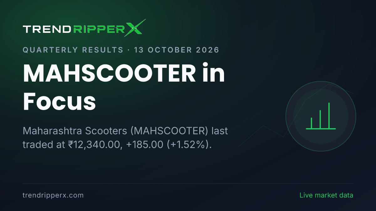 MAHSCOOTER in Focus: Maharashtra Scooters Share Price Closed Higher at ₹12,340.00 in the News Today