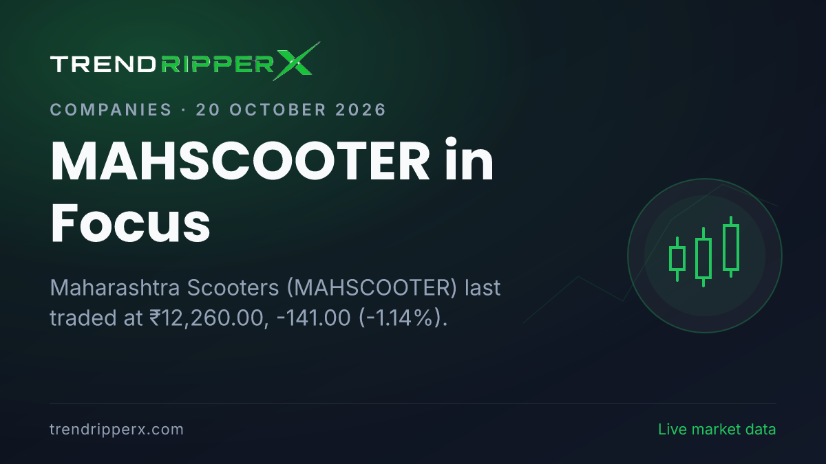 MAHSCOOTER in Focus: Maharashtra Scooters Share Price Closed Lower at ₹12,260.00 in the News Today