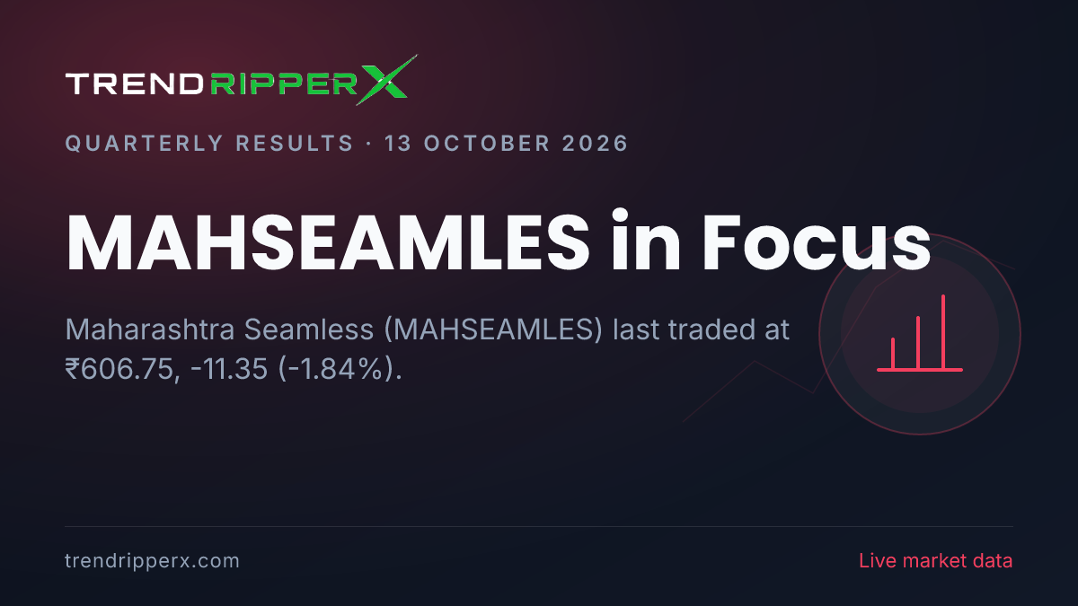 MAHSEAMLES in Focus: Maharashtra Seamless Share Price Closed Lower at ₹606.75 in the News Today