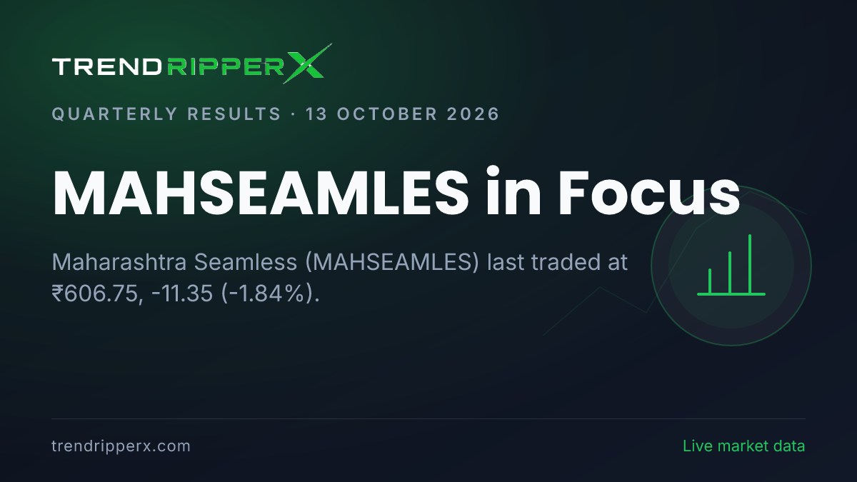 MAHSEAMLES in Focus: Maharashtra Seamless Share Price Closed Lower at ₹606.75 in the News Today