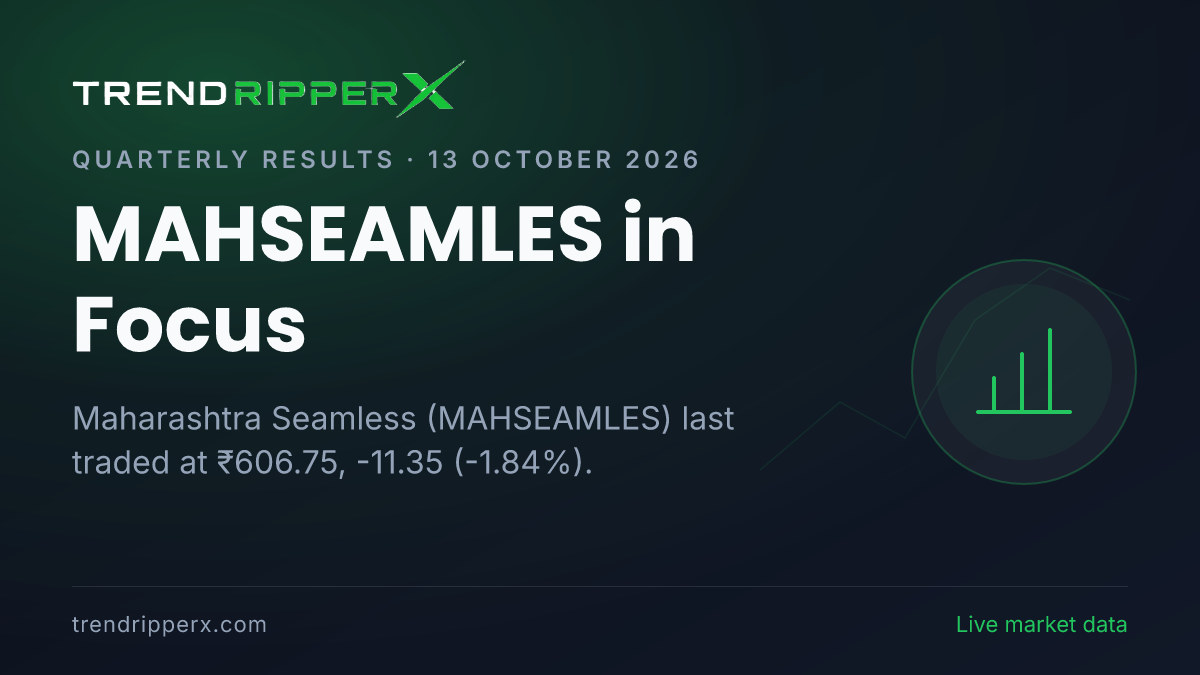 MAHSEAMLES in Focus: Maharashtra Seamless Share Price Closed Lower at ₹606.75 in the News Today