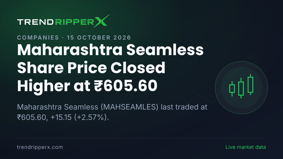 Maharashtra Seamless Share Price Closed Higher at ₹605.60: What Is Driving MAHSEAMLES In Wednesday's Session, and the Levels That Matter