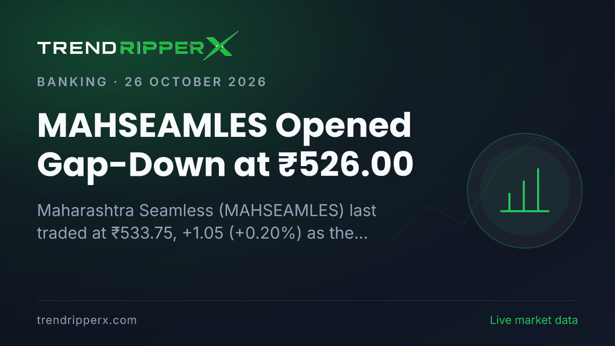 MAHSEAMLES Opened Gap-Down at ₹526.00: Inside the Quarterly Results Story Moving Maharashtra Seamless Shares